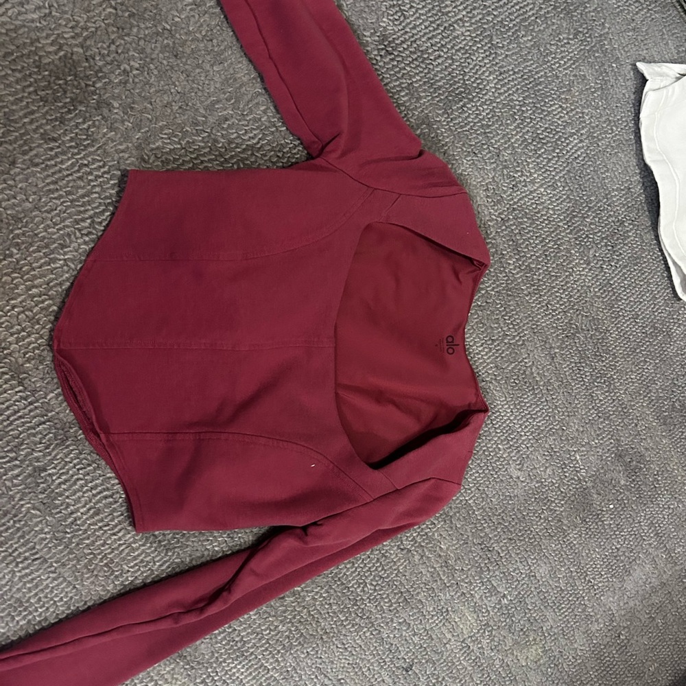 ALO Yoga Women's Maroon Long Sleeve Top